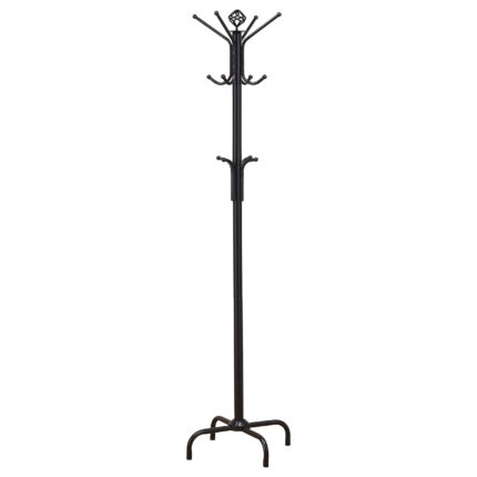 Collier 12 Hook Freestanding Coat Rack Hat Hanger Black product image