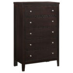 Carlton 5-drawer Bedroom Chest Cappuccino product image