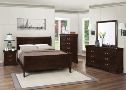 Louis Philippe 5-piece Full Bedroom Set Cappuccino product image