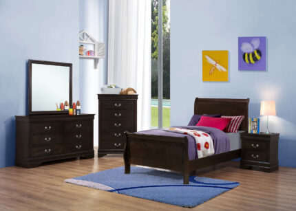 Louis Philippe 5-piece Twin Bedroom Set Cappuccino product image