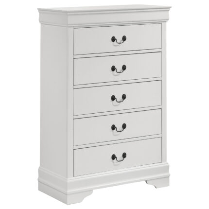 Louis Philippe 5-drawer Bedroom Chest White product image