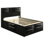 Briana Wood Queen Storage Bookcase Bed Black product image