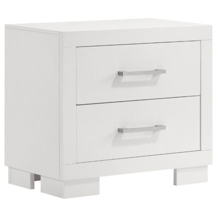 Jessica 2-drawer Nightstand Snow White product image