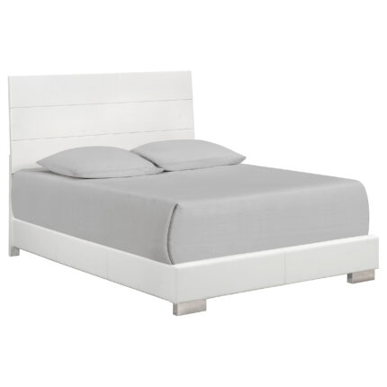 Felicity Wood California King Panel Bed White High Gloss product image