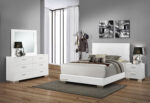 Felicity 4-piece Queen Bedroom Set White High Gloss product image