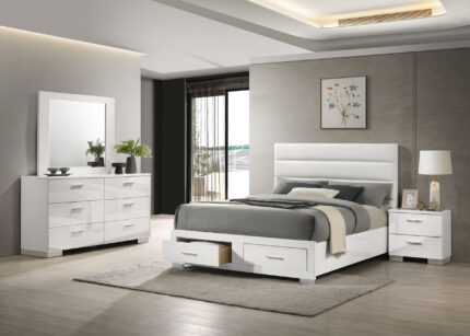 Felicity 4-piece Queen Platform Bedroom Set White product image