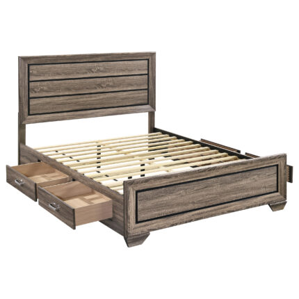 Kauffman Wood Queen Storage Panel Bed Washed Taupe product image