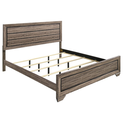 Kauffman Wood Eastern King Panel Bed Washed Taupe product image