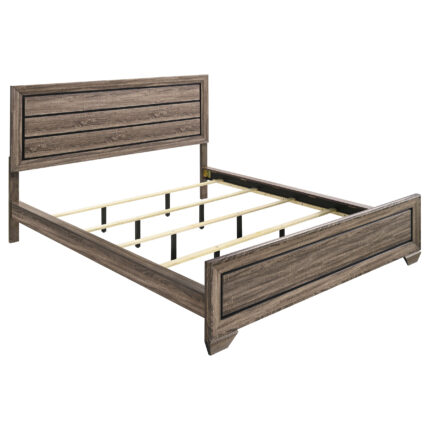 Kauffman Wood California King Panel Bed Washed Taupe product image