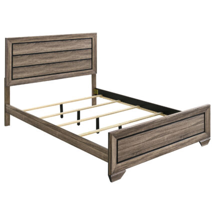 Kauffman Wood Queen Panel Bed Washed Taupe product image