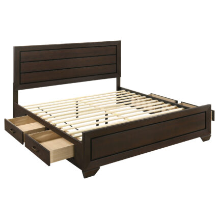 Kauffman Wood Eastern King Storage Panel Bed Dark Cocoa product image