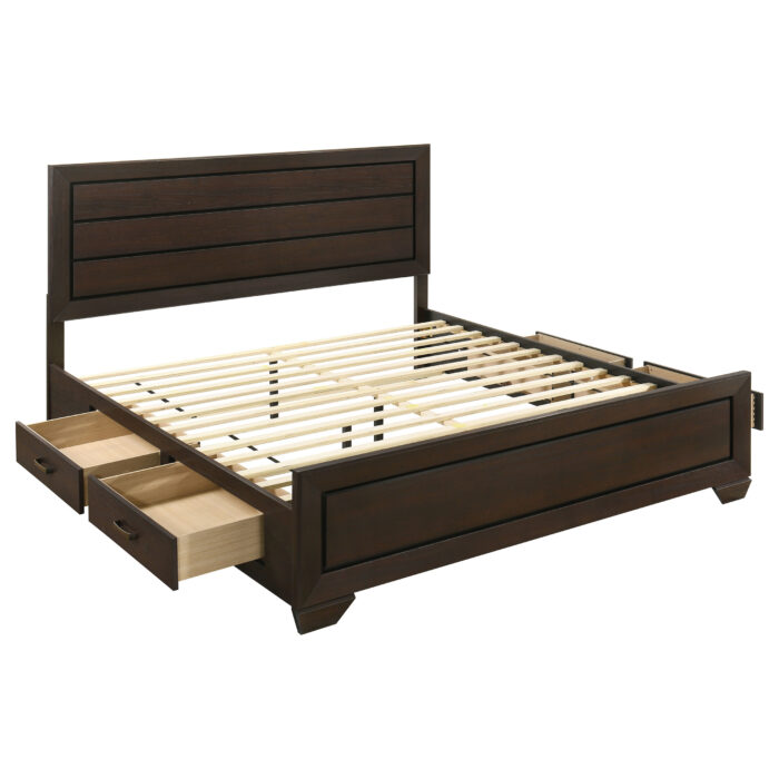 Kauffman Wood Eastern King Storage Panel Bed Dark Cocoa product image