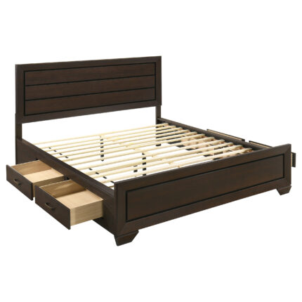 Kauffman Wood California King Storage Panel Bed Dark Cocoa product image