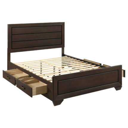 Kauffman Wood Queen Storage Panel Bed Dark Cocoa product image