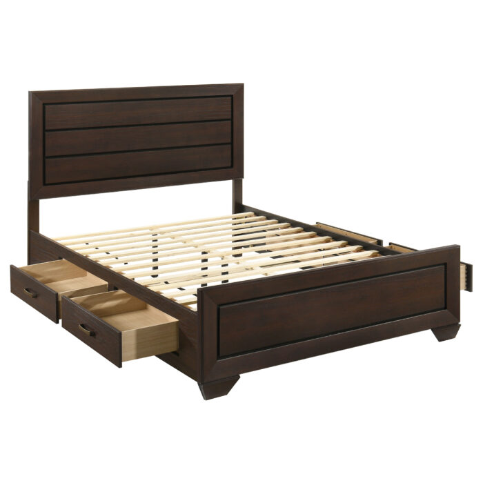 Kauffman Wood Queen Storage Panel Bed Dark Cocoa product image