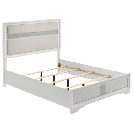 Miranda 54-inch Upholstered Full Panel Bed White product image