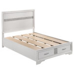 Miranda 51-inch Wood Full Storage Panel Bed White product image
