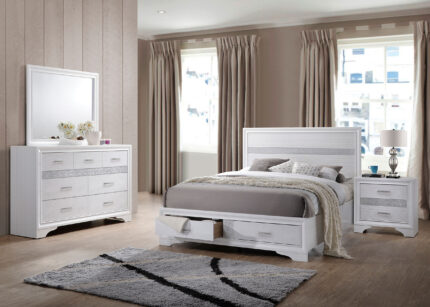 Miranda 4-piece California King Bedroom Set White product image