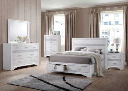 Miranda 5-piece California King Bedroom Set White product image