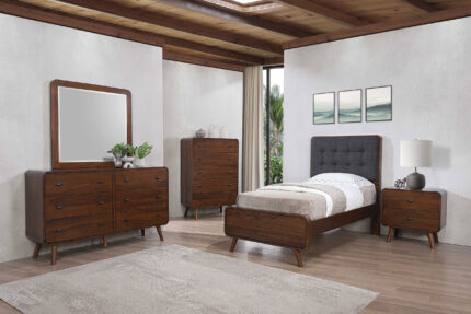 Robyn 5-piece Twin Bedroom Set Dark Walnut product image