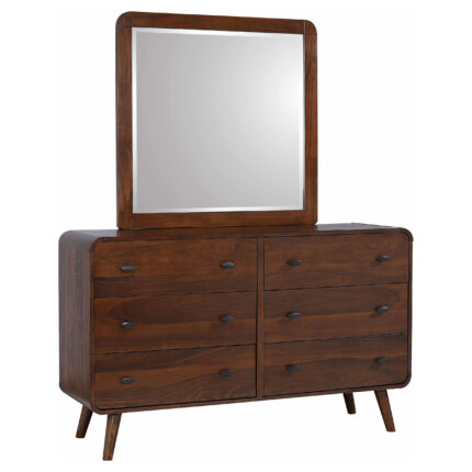 Robyn 6-drawer Dresser with Mirror Dark Walnut product image