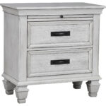 Franco 2-drawer Nightstand Distressed White product image