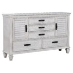 Franco 5-drawer Dresser Distressed White product image