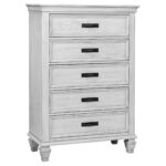 Franco 5-drawer Bedroom Chest Distressed White product image