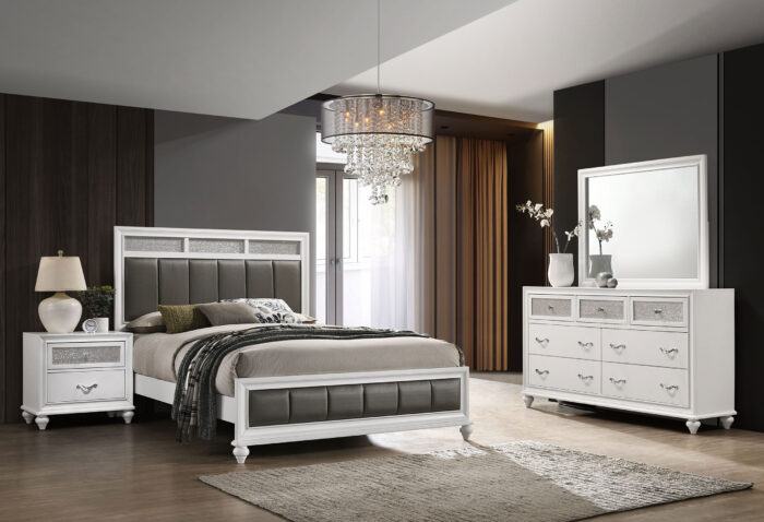 Barzini 4-piece California King Bedroom Set White product image