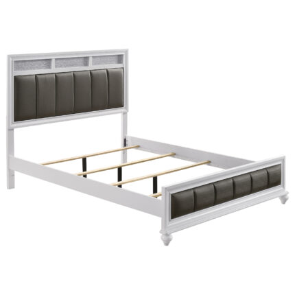 Barzini Wood Queen Panel Bed White product image