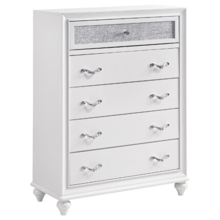 Barzini 5-drawer Bedroom Chest White product image