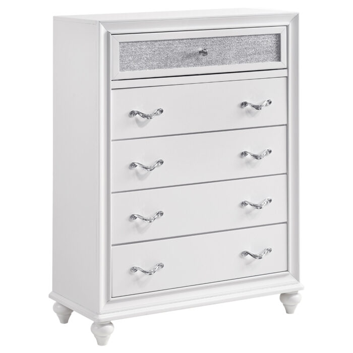 Barzini 5-drawer Bedroom Chest White product image