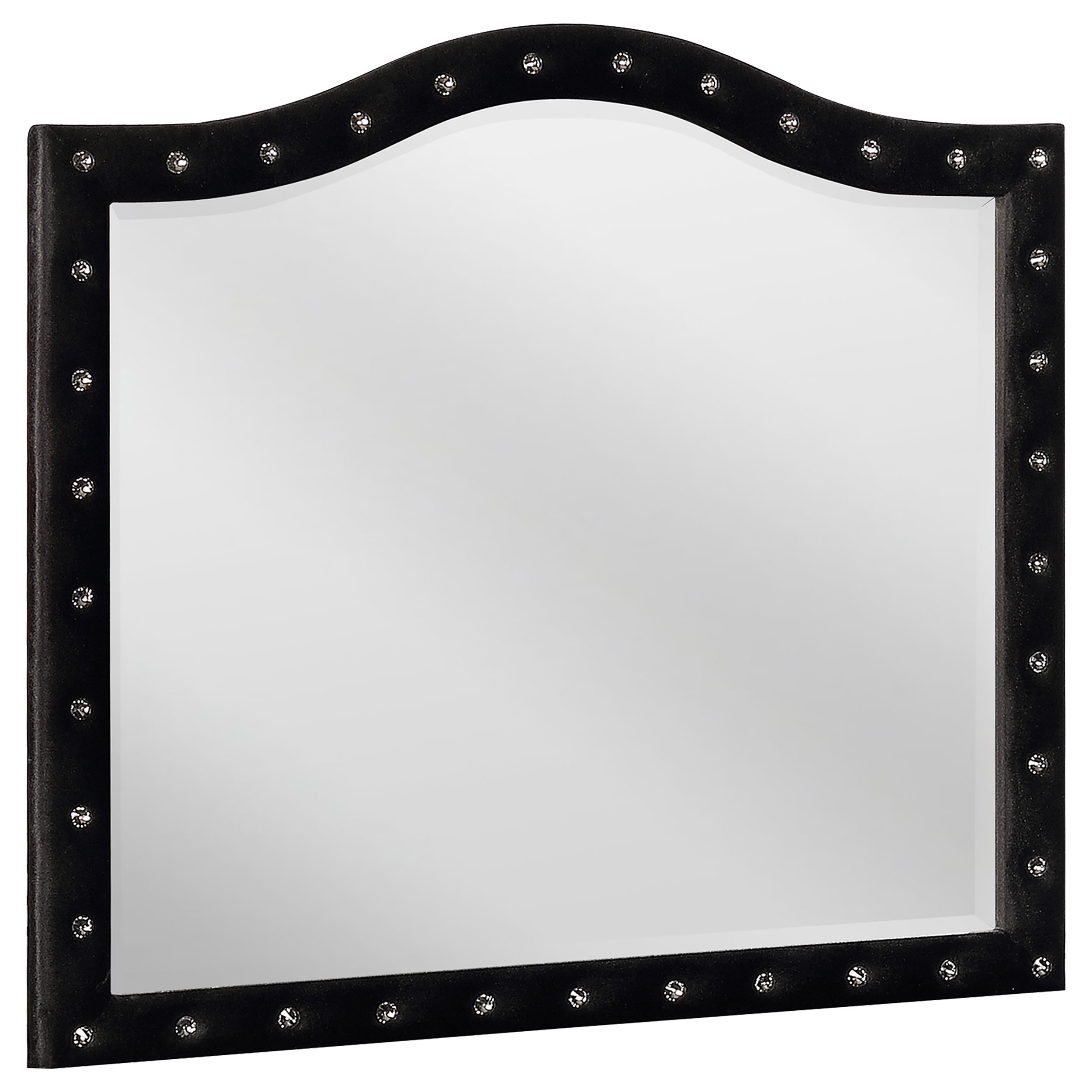 Deanna Upholstered Dresser Mirror Black Deanna Upholstered Dresser Mirror Black product image