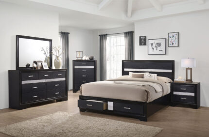 Miranda 4-piece California King Bedroom Set Black product image