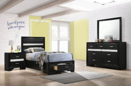 Miranda 4-piece Twin Bedroom Set Black product image