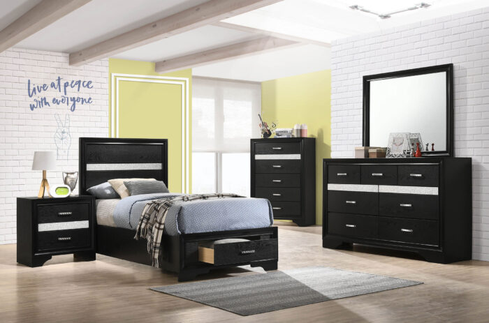 Miranda 5-piece Twin Bedroom Set Black product image