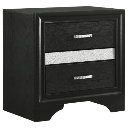 Miranda 3-drawer Nightstand Black product image