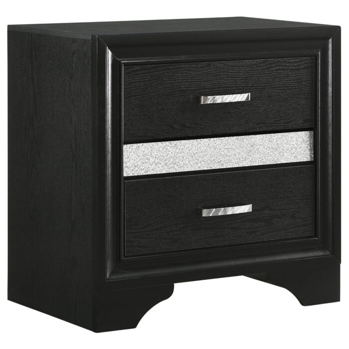Miranda 3-drawer Nightstand Black product image