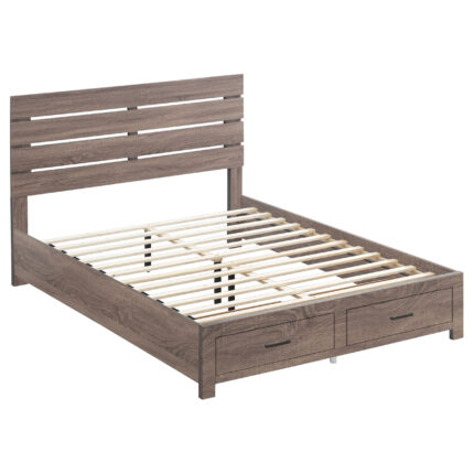 Brantford Wood Queen Storage Panel Bed Barrel Oak product image