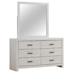 Brantford 6-drawer Dresser with Mirror Coastal White product image
