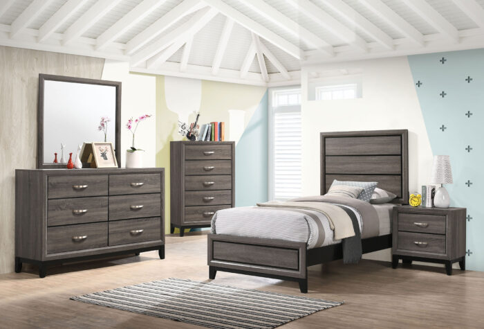 Watson 5-piece Twin Bedroom Set Grey Oak product image