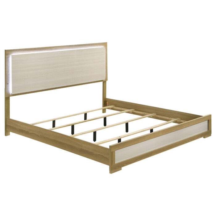 Hyland Eastern King Panel Bed LED Headboard Natural product image