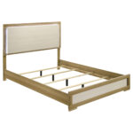 Hyland Wood Queen LED Panel Bed Natural and White product image