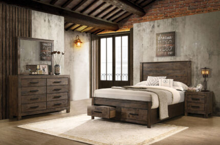 Woodmont 4-piece Eastern King Bedroom Set Golden Brown product image