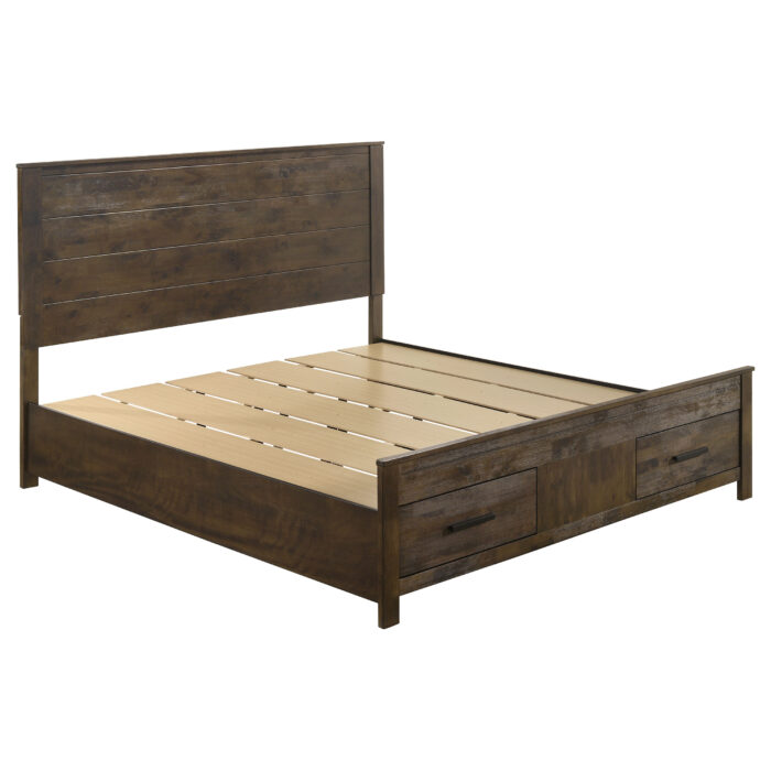 Woodmont Eastern King Storage Bed Rustic Golden Brown product image
