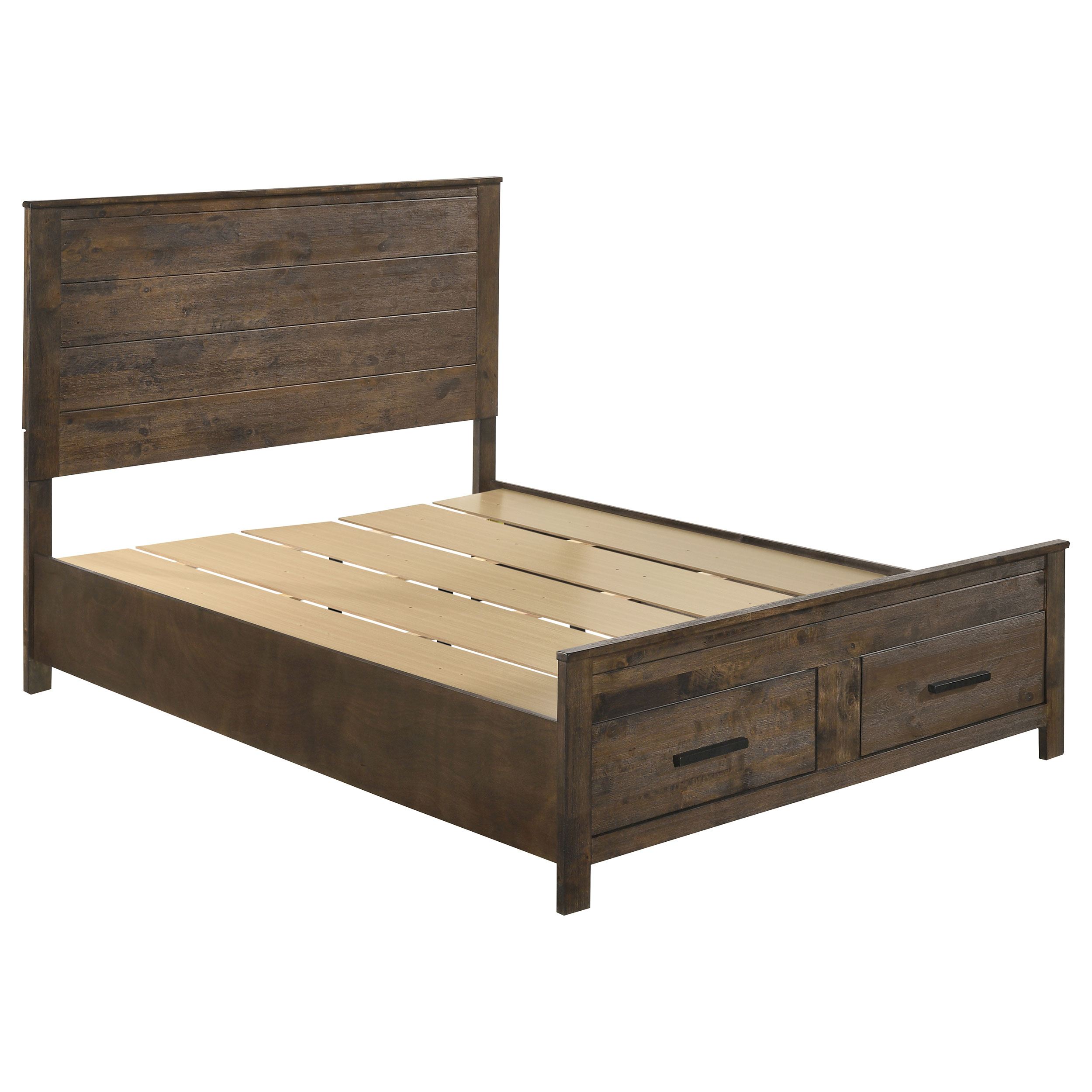 Woodmont Wood Queen Storage Panel Bed Rustic Golden Brown Woodmont Wood Queen Storage Panel Bed Rustic Golden Brown product image