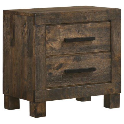 Woodmont 2-drawer Nightstand Rustic Golden Brown product image