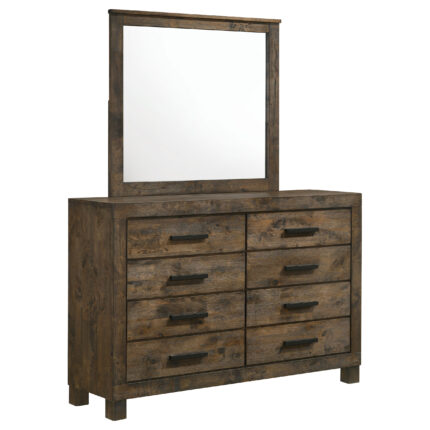 Woodmont 8-drawer Dresser with Mirror Rustic Golden Brown product image