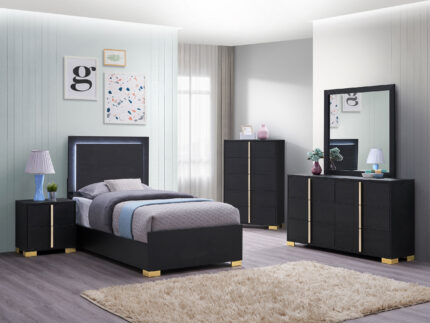 Marceline 5-piece Twin Bedroom Set Black product image