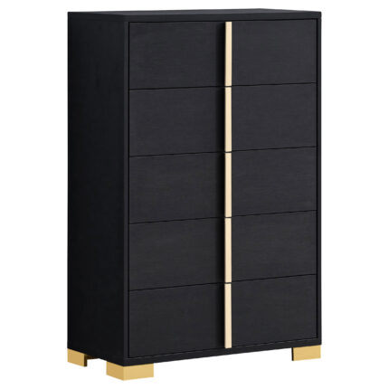Marceline 5-drawer Bedroom Chest Black product image